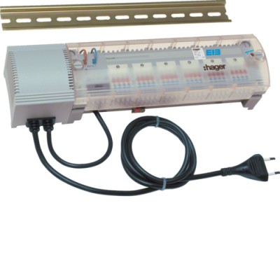 Исполнительное устройство Hager управления отоплением 6-канальное, KNX (TX206H)