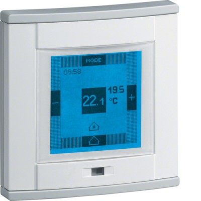 4-кнопочный термостат Hager с дисплеем KNX, белый (TX460A)