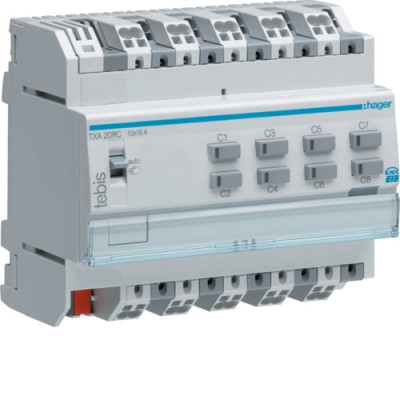 Исполнительное устройство Hager KNX 8-канальное, 16A (TXA208C)