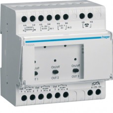 Телефонный интерфейс Hager, 3 входа, 3 выхода (TH020A)