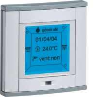 4-кнопочный выключатель Hager с дисплеем KNX, серебристый (TX450B)