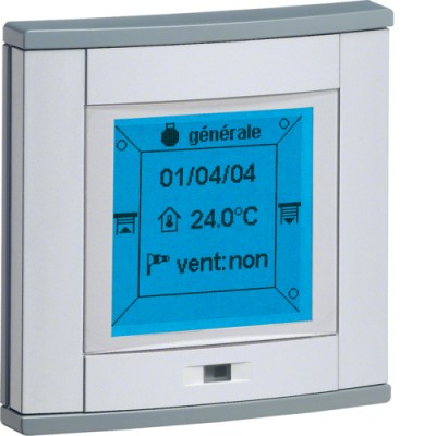 4-кнопочный выключатель Hager с дисплеем KNX, серебристый (TX450B)