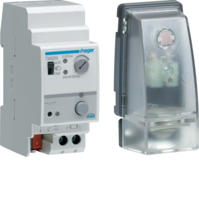 Суммеречный выключатель Hager KNX 2-20000Lux, с сенсором (TXA026)
