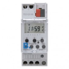 Таймер Hager недельный , 2-канальный, REG, KNX (75212006)