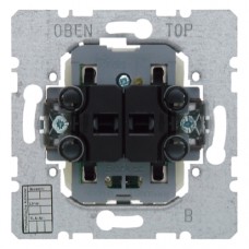 Кнопка 2-клавишная Hager с шинним контроллером, групповая, 21-32В, KNX (75142100)