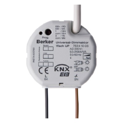 Исполнительное устройство Hager универсального димера 210Вт, 1-канальное, REG, KNX (75341003)