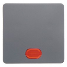 Клавиша Berker 1Х с линзами, серая, AQUATEC IP44 (75991100)