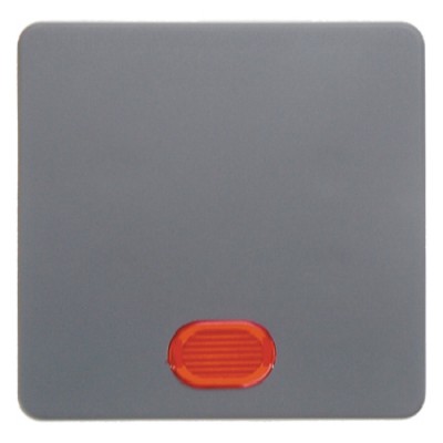 Клавиша Berker 1Х с линзами, серая, AQUATEC IP44 (75991100)
