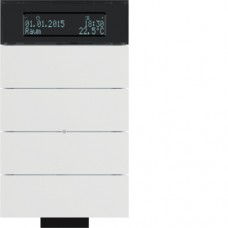 Клавишный ИК-сенсор с рег.темп-ры и дисплеем Berker, 4-кан., пол.белизна матовая, B.IQ (75664699)