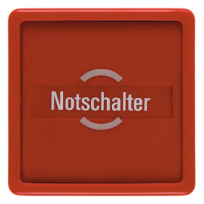 Клавиша Berker аварийная с стеклянным диском, красная AQUATEC IP44 (12909905)