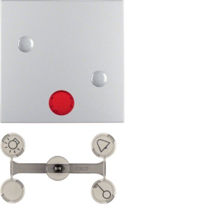 Клавиша Berker Berker 1Х с линзами, прикручивается, алюминий B.х (15721404)