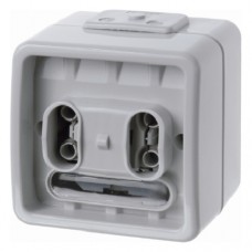 Кнопка Berker 1-клавишная с шинним контроллером, 1-канальная, серая, AQUATEC IP44 (75191000)