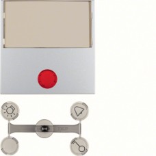 Клавиша Berker 1Х с линзами и большим полем д/надписи, алюминий B.х (16961404)