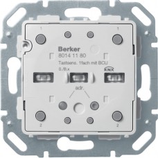 Выключатель Berker модульный 1-клавишный KNX-TP+EASY с шинним соединителем S.1/B.x (80141180)