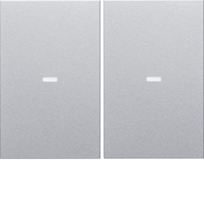 Клавиша Berker 2Х выключателя 80142170 K.5 алюм.лак (80960371)