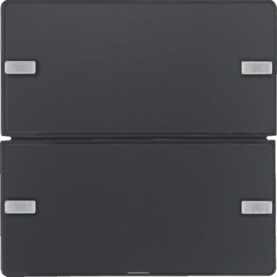 Сенсорный выключатель Berker 2-клавишный KNX-TP+EASY Q.x антрацит (80142326)