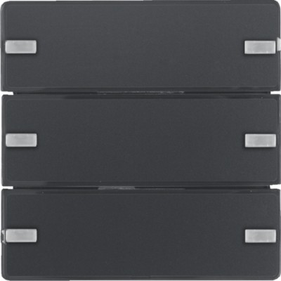 Сенсорный выключатель Berker 3-клавишный KNX-TP+EASY Q.x антрацит (80143326)