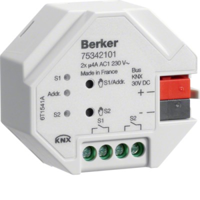 Исполнительное устройство Berker 2-канальное в/у (75342101)