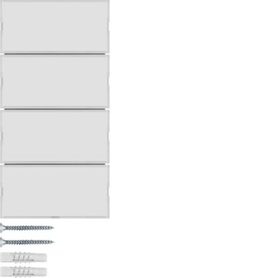 Сенсорный выключатель Berker 4-клавишный KNX-TP+EASY S.1/B.x белый/пол.белый (80164780)