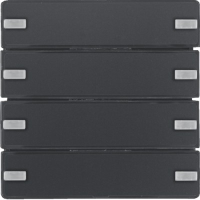 Сенсорный выключатель Berker 4-клавишный KNX-TP+EASY Q.x антрацит (80144326)