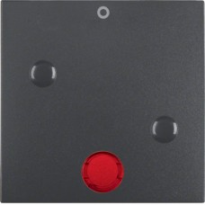 Клавиша Berker 1Х с знком 0 и линзой, прикручивается, антрацит B.х (15771606)