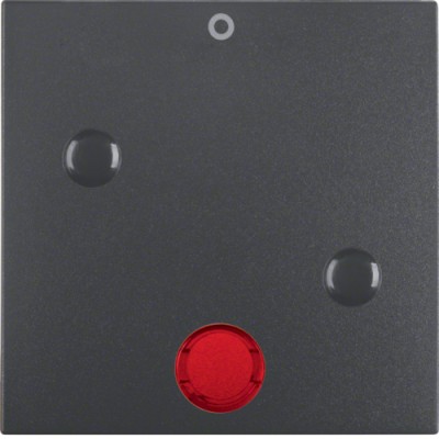 Клавиша Berker 1Х с знком 0 и линзой, прикручивается, антрацит B.х (15771606)