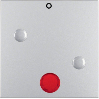 Клавиша Berker 1Х с знком 0 и линзой, прикручивается, алюминий B.х (15771404)