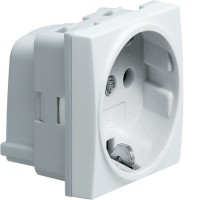 Розетка Hager с з/к с винтовыми зажимами, 16А/250В (модуль 45х45мм) (WS161)
