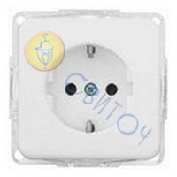 13000507 Розетка з з/к біла REGINA, 16А/230В 