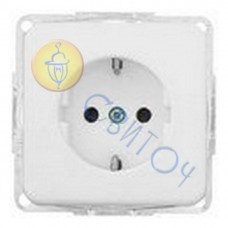 13000507 Розетка з з/к біла REGINA, 16А/230В 