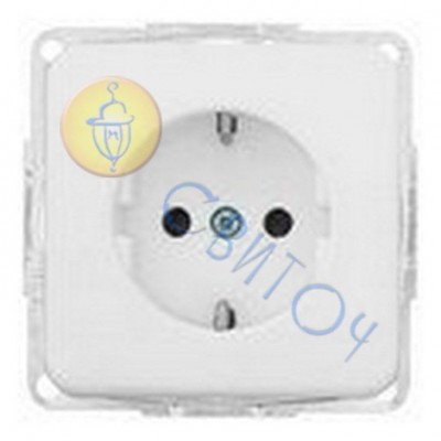 13000507 Розетка з з/к біла REGINA, 16А/230В 