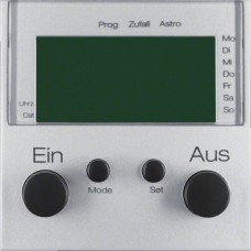 Таймер Berker с дисплеем и подключением датчика, алюминий B.х (17381404)