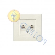 90960134 Розетка 2-а комп'ьютерна крем KARRE Vi-Ko