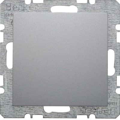 Заглушка Berker с центральной панелью, с цоколем, алюминий B.х (6710091404)