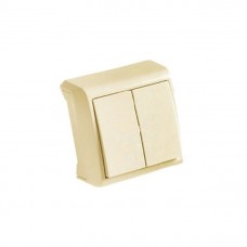 90681202 Вимикач 2 відкр. крем, Vera Vi-Ko