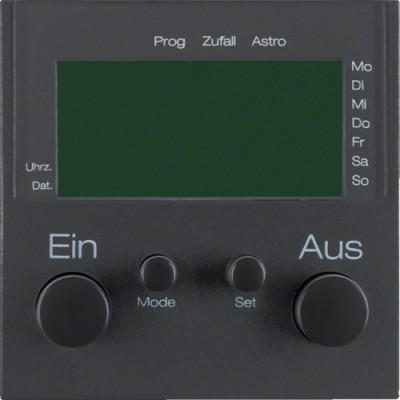 Таймер Berker с дисплеем и подключением датчика, антрацит B.х (17381606)