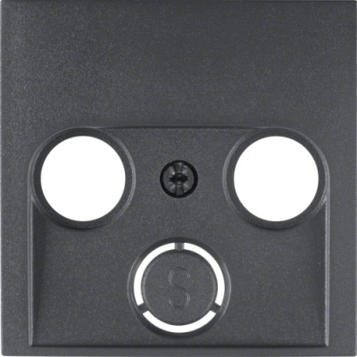 Накладка Berker для антеною розетки 2/3 отвори, антрацит B. х (12031606)