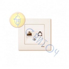 90960132 Розетка комп'ютерна  крем KARRE Vi-Ko