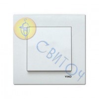 90960001 Вимикач 1скр.  білий KARRE  Vi-Ko