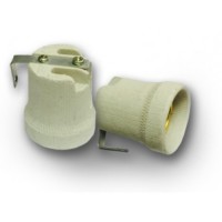 Патрон RIGHT HAUSEN E27 керамічний з тримачем HN-032081