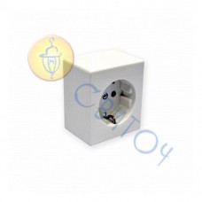 50S2AUW Розетка з з/к біла 5655 16А/230В