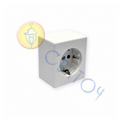 50S2AUW Розетка з з/к біла 5655 16А/230В 