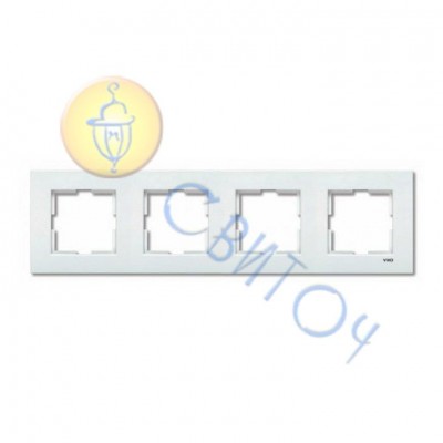90960203 Рамка 4-а  білий KARRE  Vi-Ko