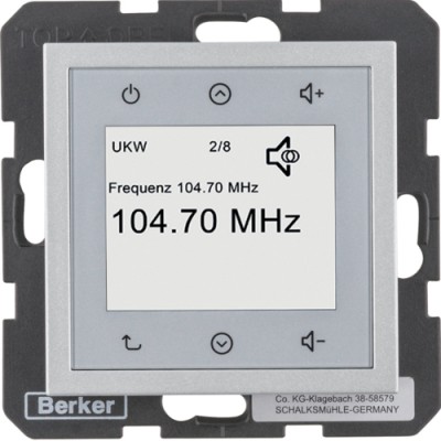 Radio Touch Berker без Спикера, S.1/B.х алюминий (28841404)