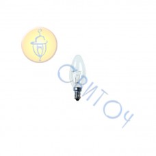 Лампа накаливания GE 40вт Е14 свечка прозр.