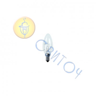 Лампа накаливания GE 40вт Е14 свечка прозр.