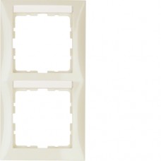 Рамка Berker з полем д/надпису біла 2-кратна вертикальна S. 1 (10128912)