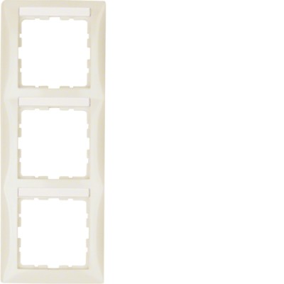 Рамка Berker з полем д/надпису біла 3-кратна вертикальна S. 1 (10138912)