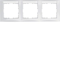 Рамка Berker з полем д/надпису підлогу.білизна 3-кратна горизонтальна S. 1 (10238919)