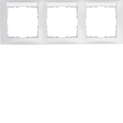 Рамка Berker з полем д/надпису підлогу.білизна 3-кратна горизонтальна S. 1 (10238919)